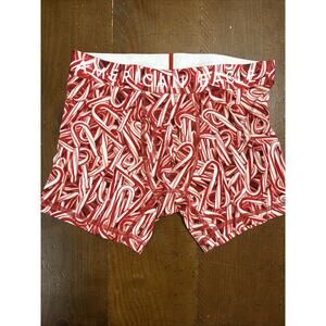 American Eagle Red Candy Cane Waistband Pouch Front Cotton Blend Boxers Men's XS